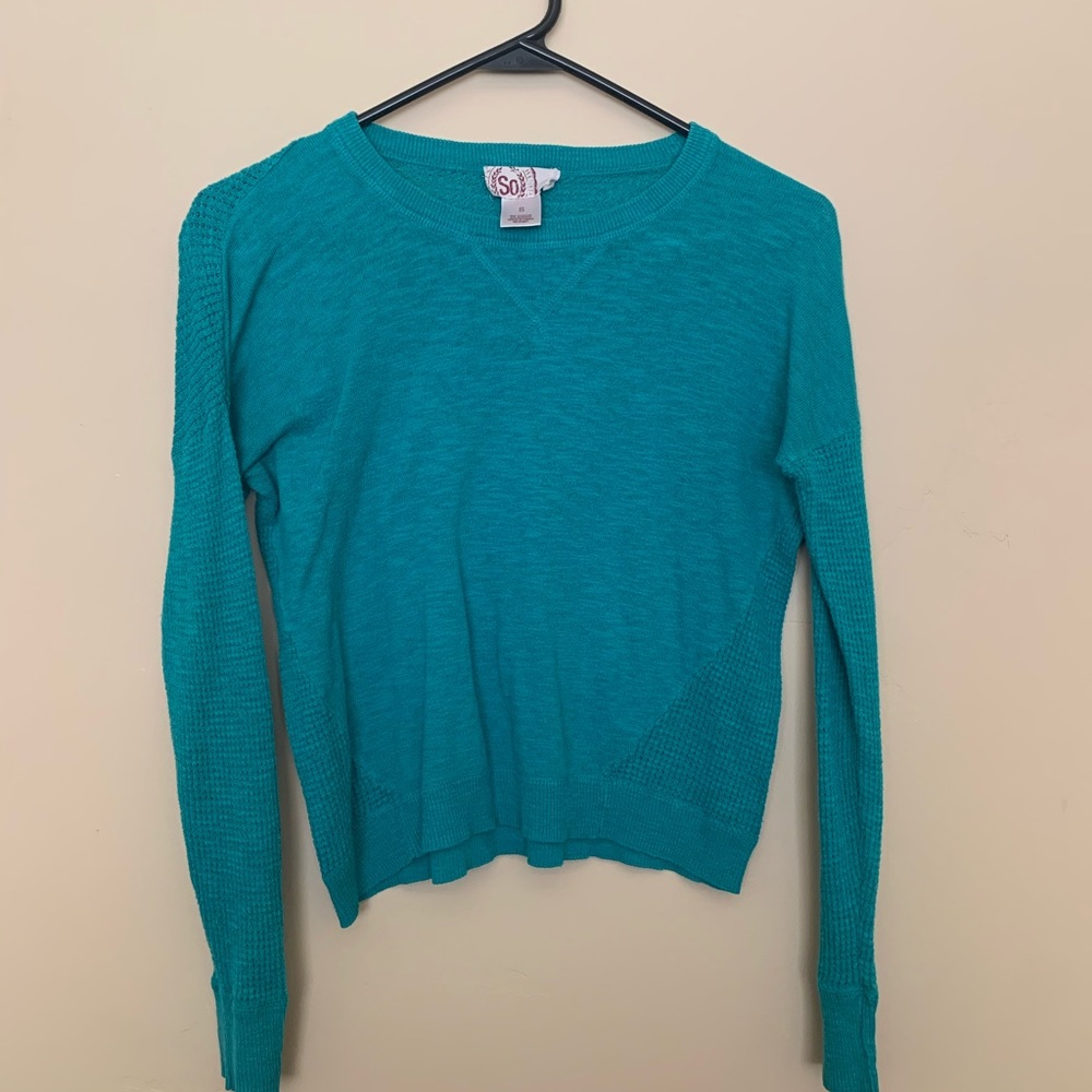 Teal knitted sweater